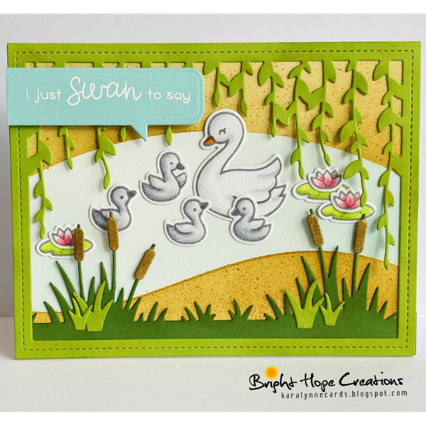 Lawn Fawn Swan Soiree Mother's Day Card