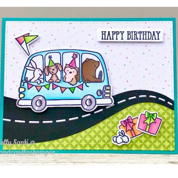 Birthday Bus Card by Kelly