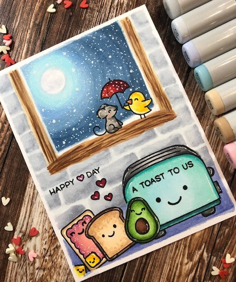 Cozy Scene Valentine's Day Card By Antonia