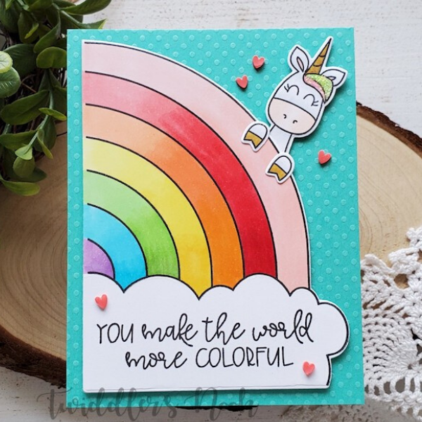 Peek-a-Boo Rainbow Card by Amanda