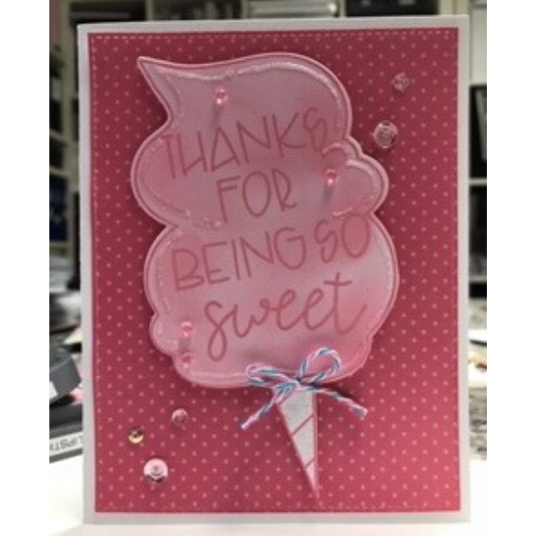 Avery Elle Cotton Candy Thanks Card by Kay