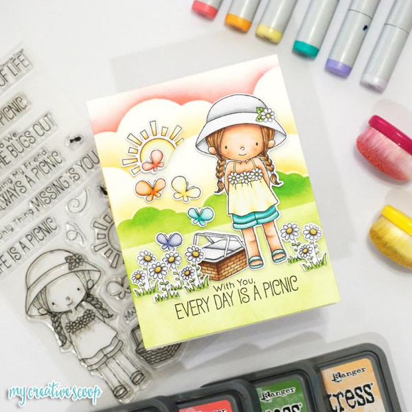 My Favorite Things Card + Copic Tutorial