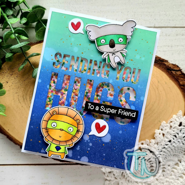 Sending Super Hugs (Shaker Card)