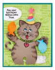 Stampendous - Hugs Collection - Clear Stamps - Kitty Hugs Faces and Sentiments