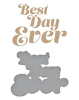 Spellbinders - It’s My Party Too - Glimmer Hot Foil Plate & Die Set - Glimmering Best Day