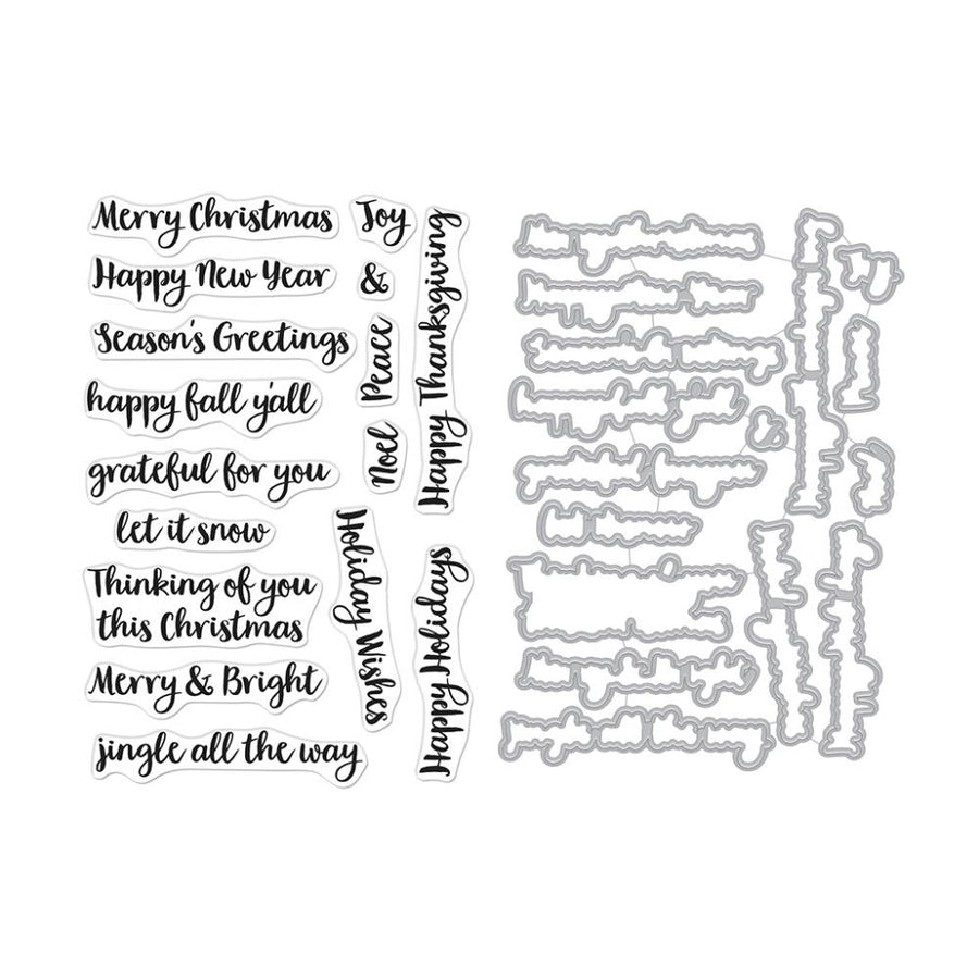 Hero Arts - Clear Stamps & Dies - Holiday Season Messages