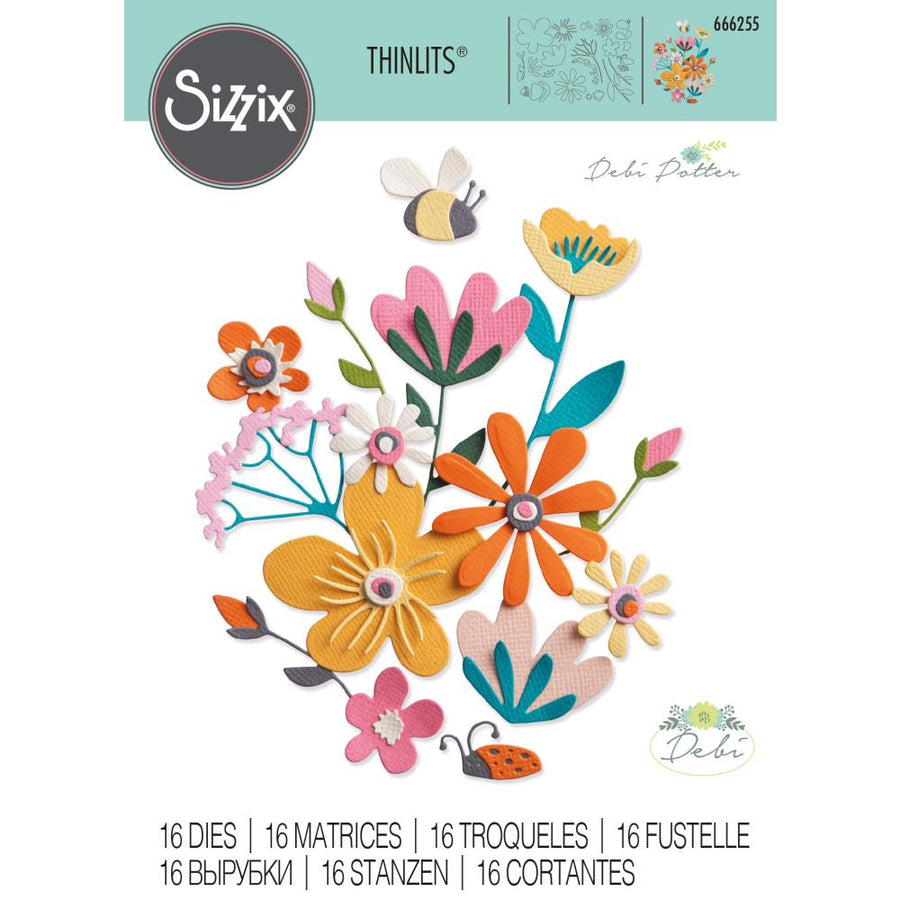 Sizzix - Thinlits Dies - Fabulous Bold Flora