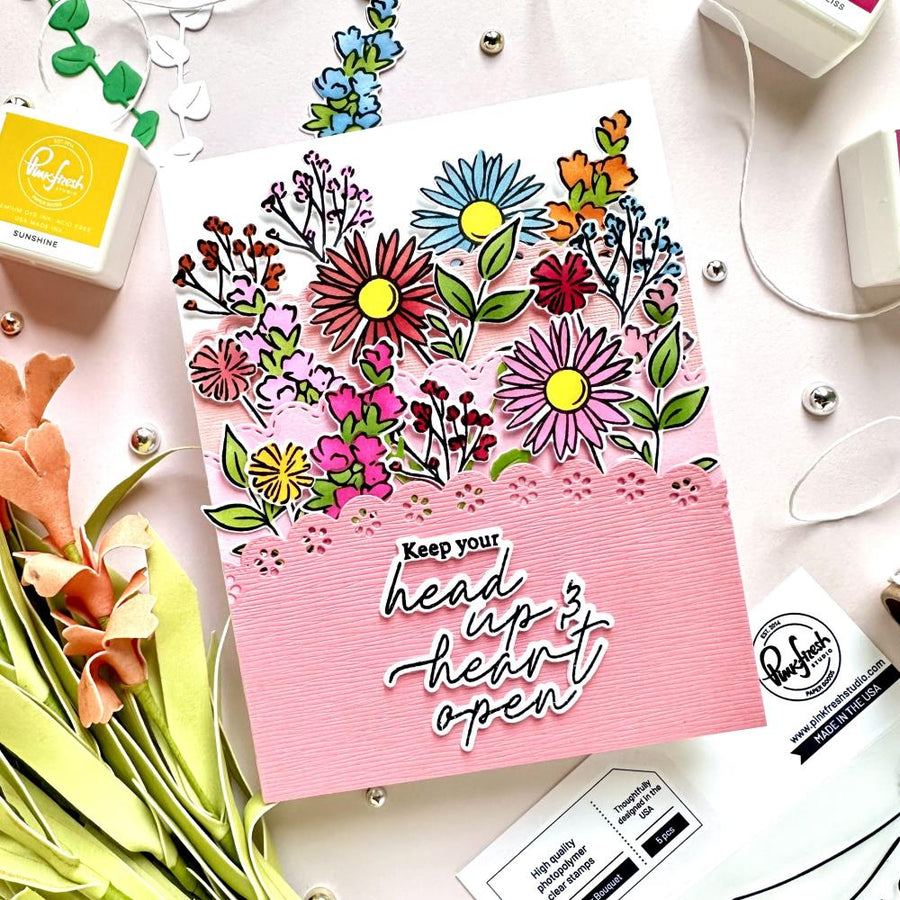 Pinkfresh Studio - Stencils - Wildflower Bouquet
