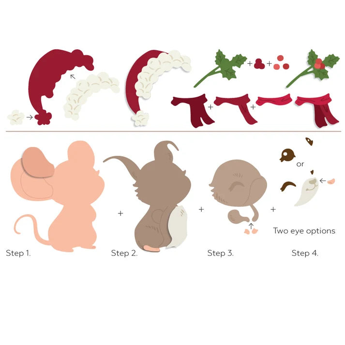Honey Bee Stamps - Lovely Layers: Cute Mouse - Honey Cuts Stand-Alone Dies