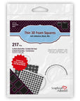 3L - Scrapbook Adhesives - 3D Foam Squares - Black Variety Pack - Thin-ScrapbookPal