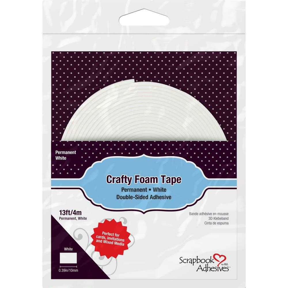 3L - Scrapbook Adhesives - Crafty Foam Tape - White, 13 ft-ScrapbookPal