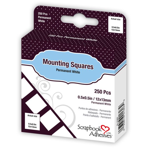 3L - Scrapbook Adhesives - Mounting Squares - Permanent, 250 pack-ScrapbookPal