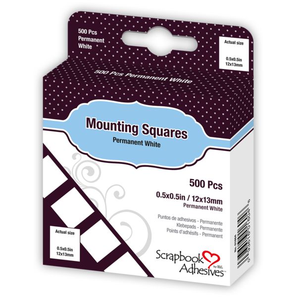3L - Scrapbook Adhesives - Mounting Squares - Permanent, 500 pack-ScrapbookPal