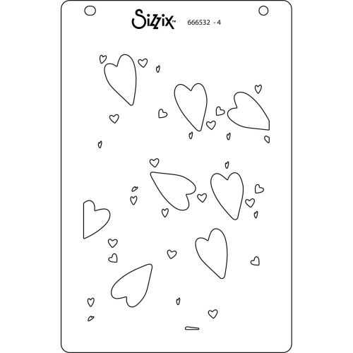 Sizzix - Stencils - Layered Mark Making Hearts
