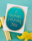 Spellbinders - Glimmer Cardfront Sentiments Collection - Glimmer Hot Foil Plate - Giant Thank You
