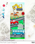 Pretty Pink Posh - Clear Stamps - Construction Trucks