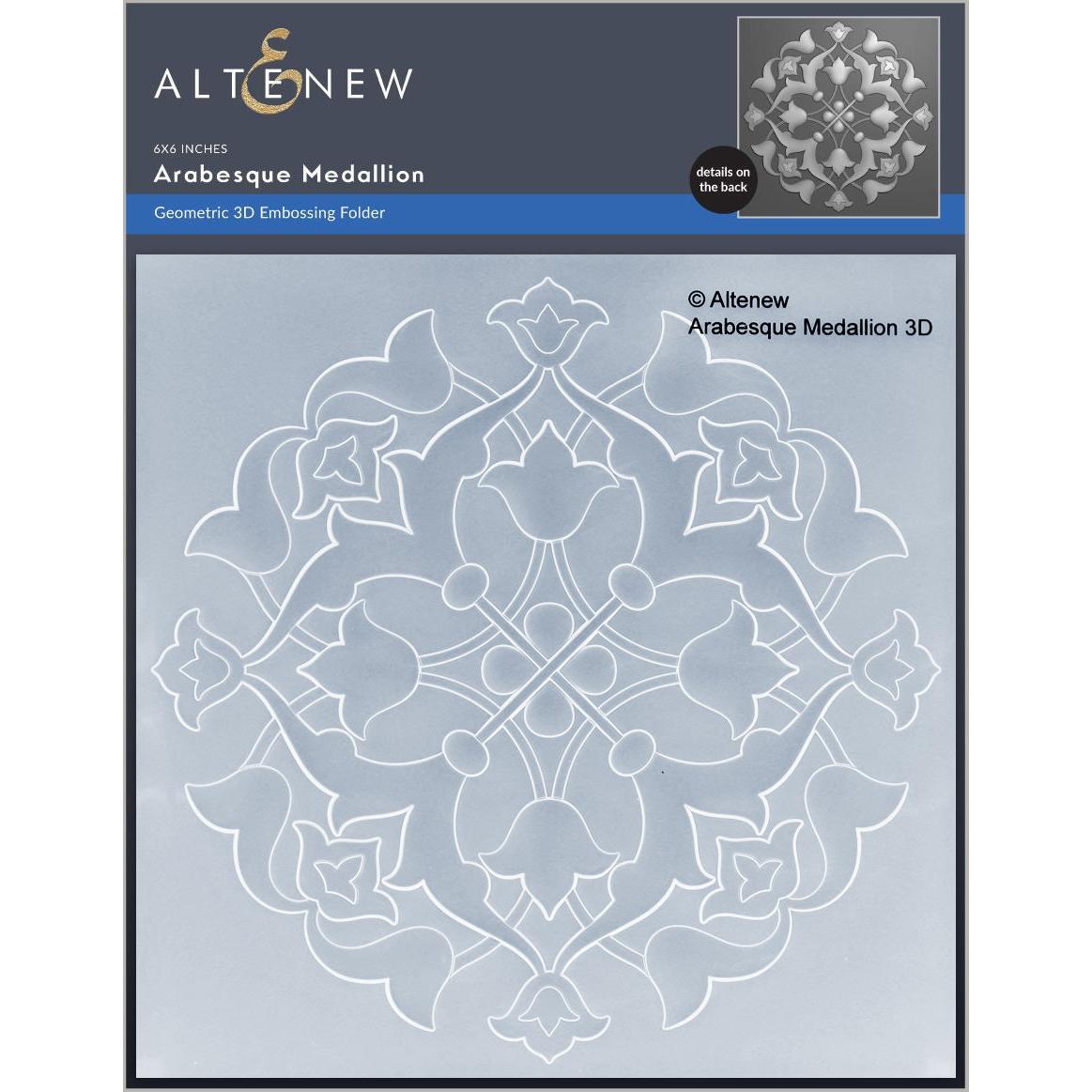 Altenew - 3D Embossing Folder -Arabesque Medallion 3D Embossing Folder-ScrapbookPal