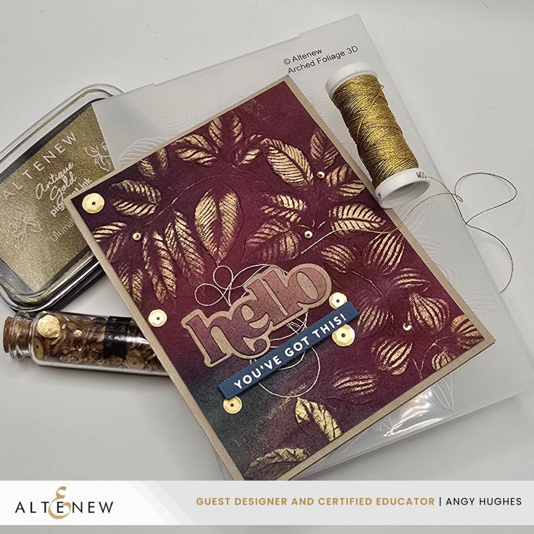 Altenew - 3D Embossing Folder - Arched Foliage-ScrapbookPal