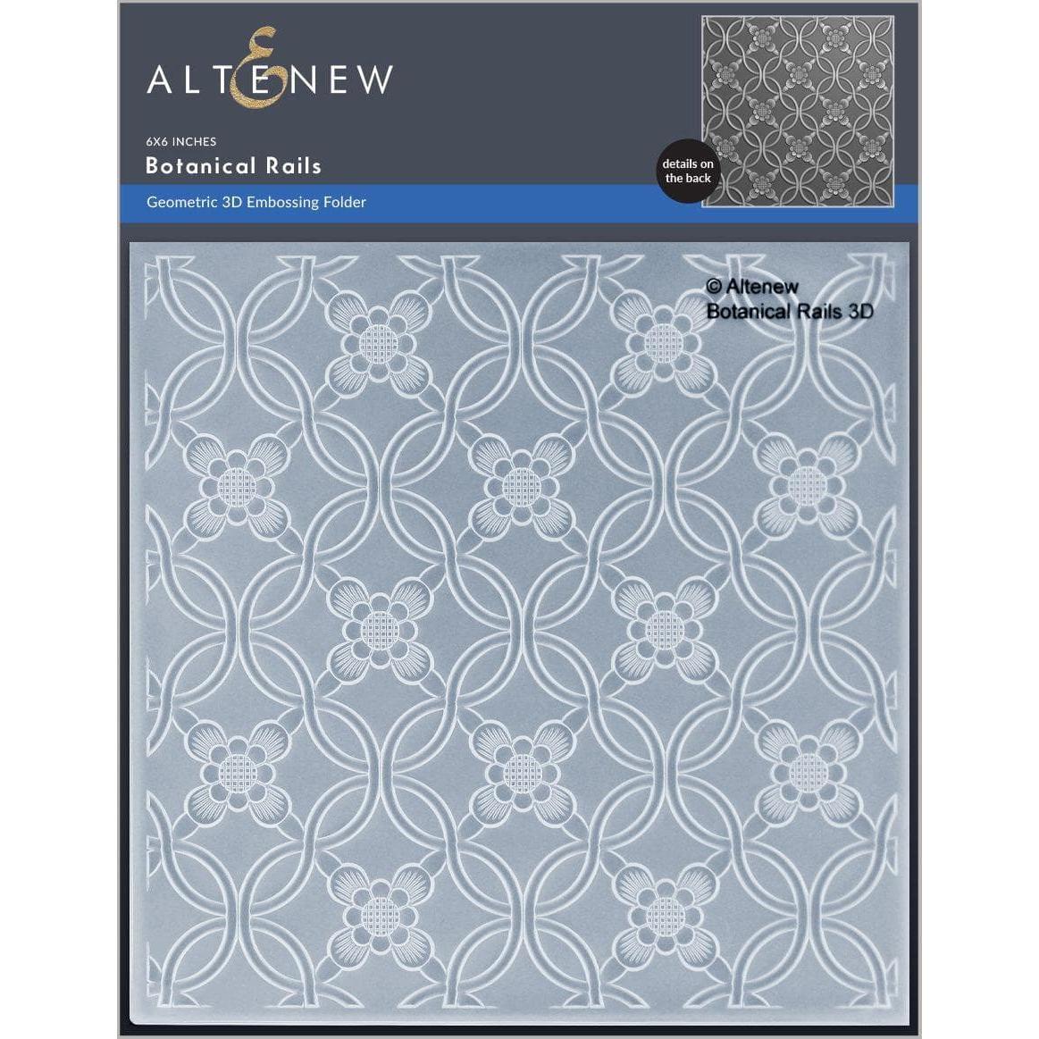 Altenew - 3D Embossing Folder - Botanical Rails-ScrapbookPal