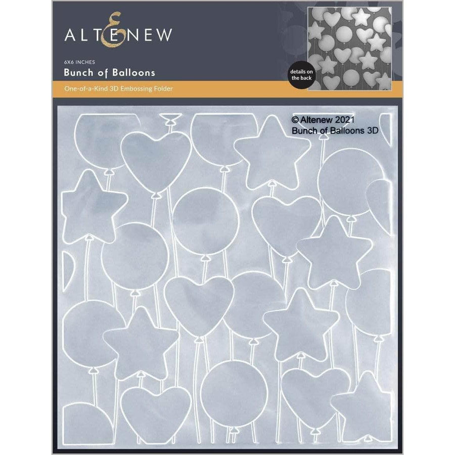 Altenew - 3D Embossing Folder - Bunch of Balloons-ScrapbookPal
