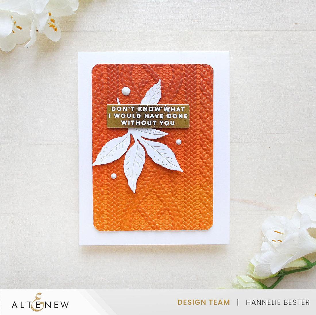 Altenew - 3D Embossing Folder - Cozy Sweater-ScrapbookPal