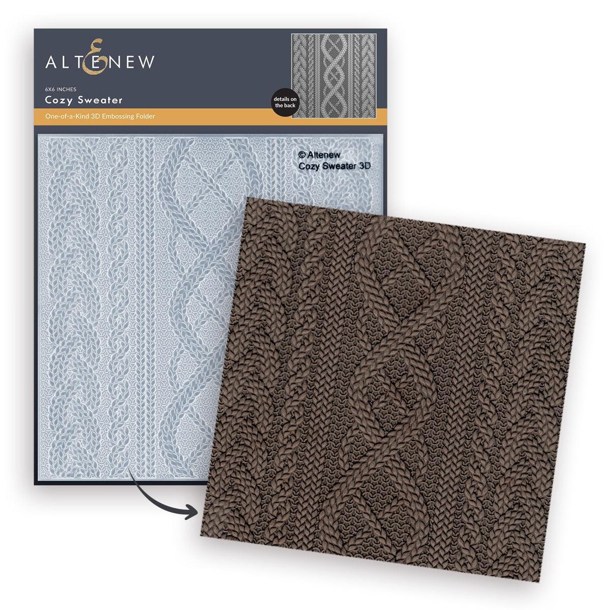 Altenew - 3D Embossing Folder - Cozy Sweater-ScrapbookPal