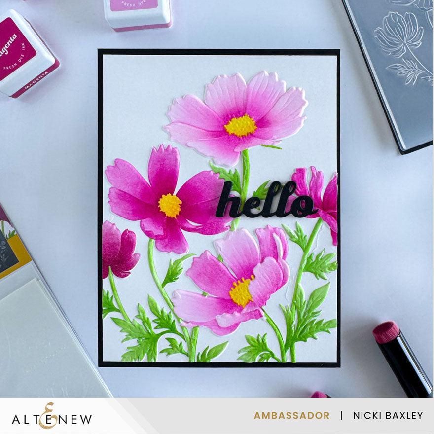Altenew - 3D Embossing Folder - Dancing Cosmos-ScrapbookPal