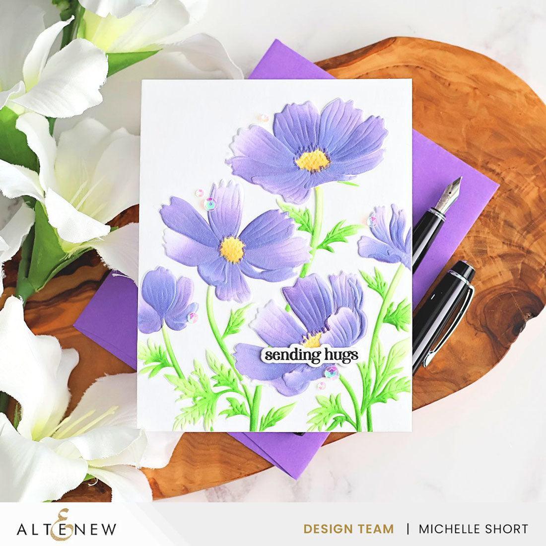 Altenew - 3D Embossing Folder - Dancing Cosmos-ScrapbookPal