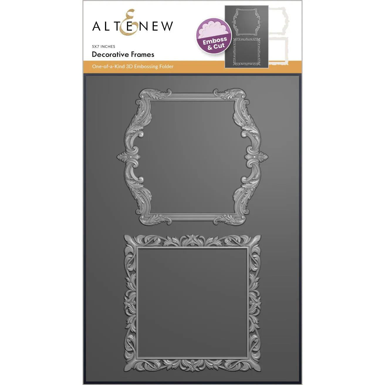 Altenew - 3D Embossing Folder &amp; Dies - Decorative Frames-ScrapbookPal