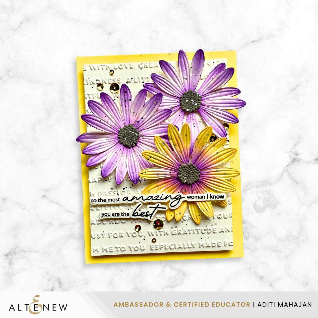 Altenew - 3D Embossing Folder & Dies -Lush Botanicals: African Daisy-ScrapbookPal