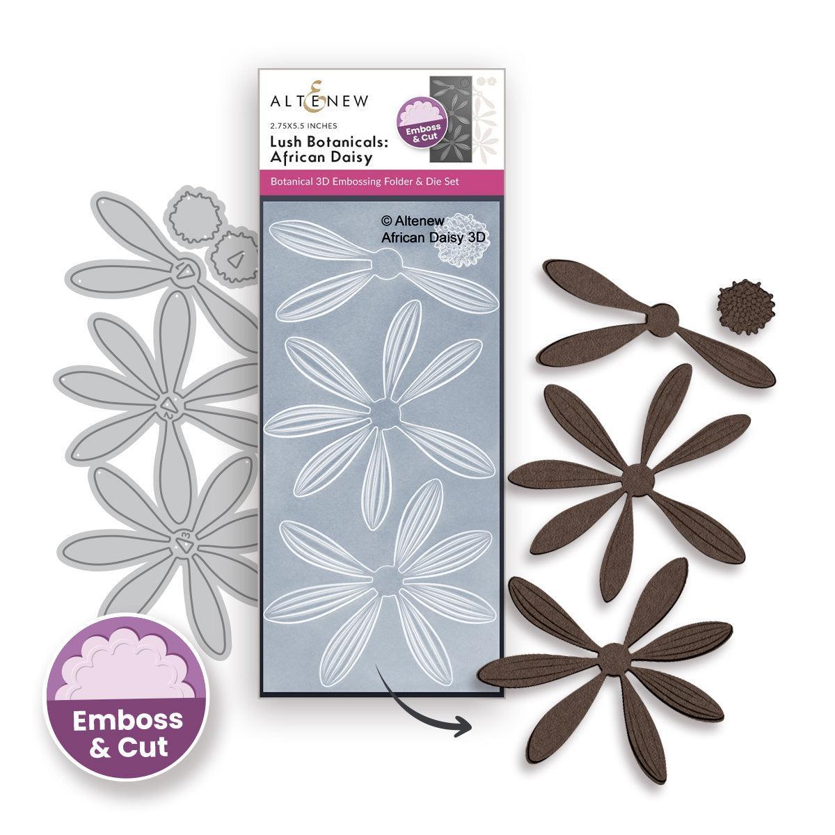 Altenew - 3D Embossing Folder & Dies -Lush Botanicals: African Daisy-ScrapbookPal