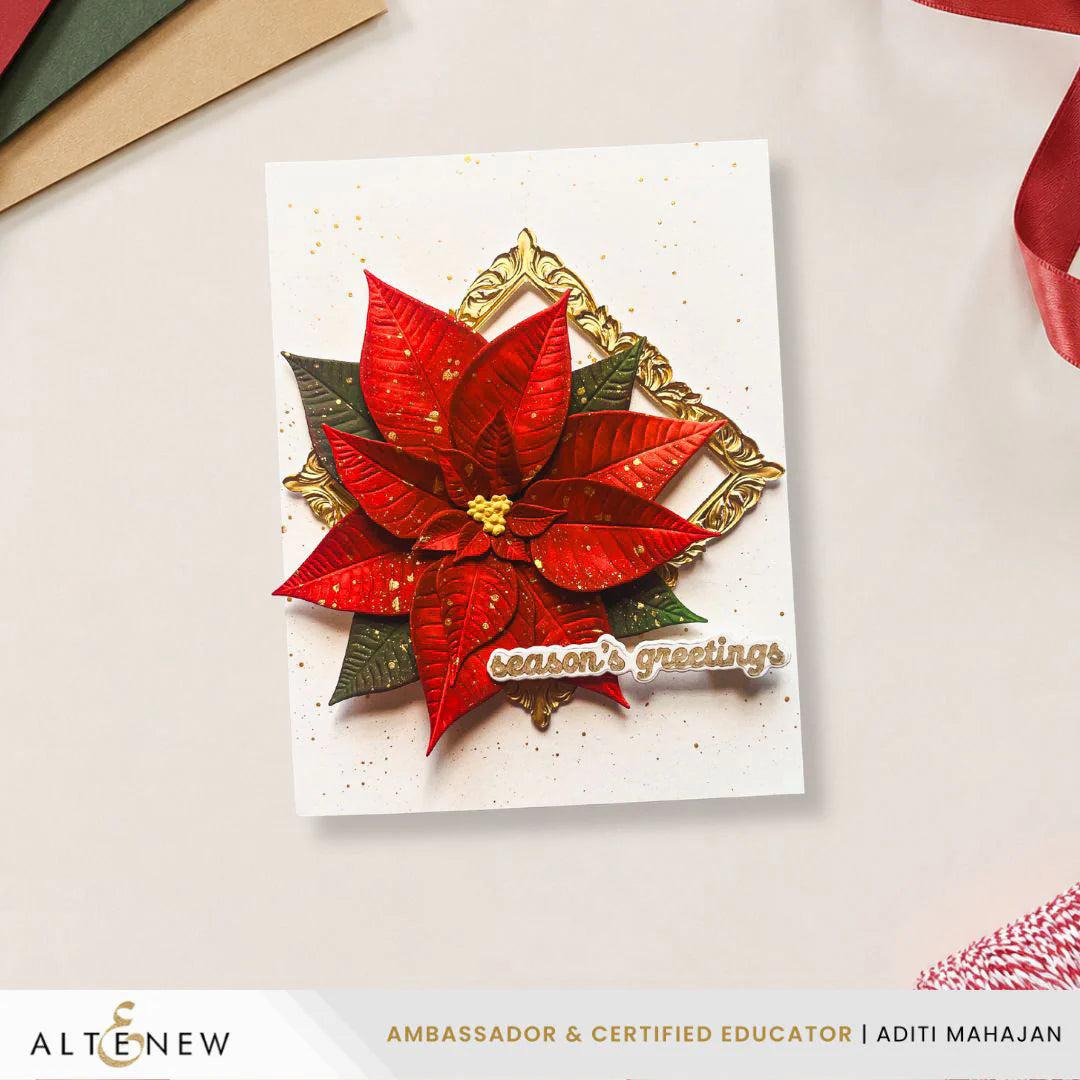 Altenew - 3D Embossing Folder &amp; Dies - Lush Botanicals: Poinsettia-ScrapbookPal