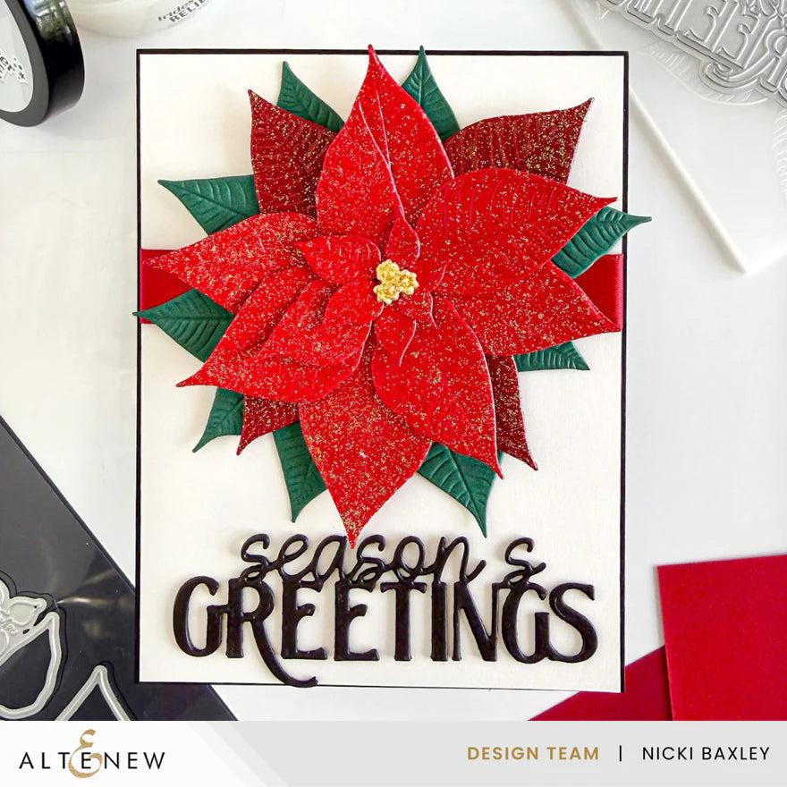 Altenew - 3D Embossing Folder &amp; Dies - Lush Botanicals: Poinsettia-ScrapbookPal
