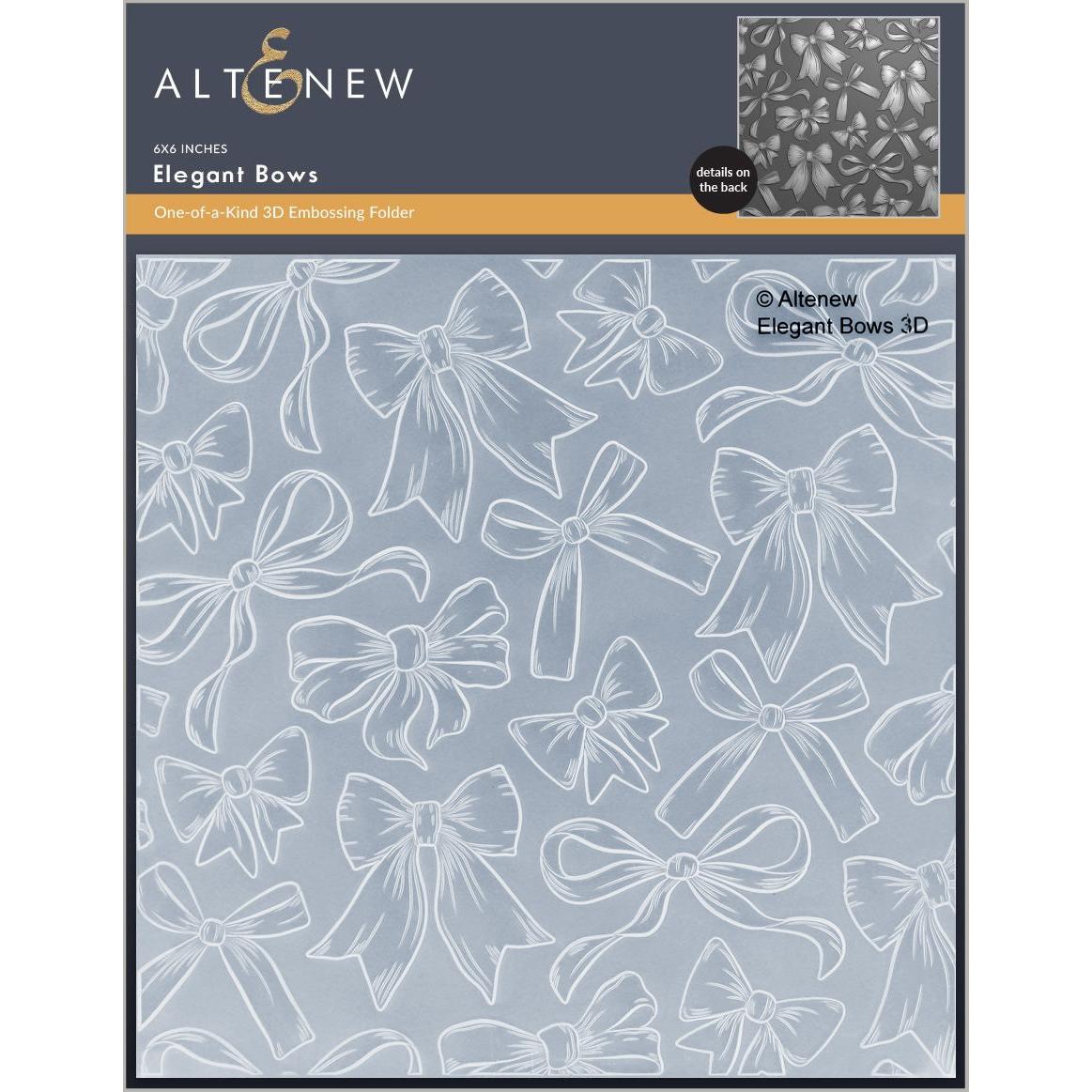 Altenew - 3D Embossing Folder - Elegant Bows-ScrapbookPal