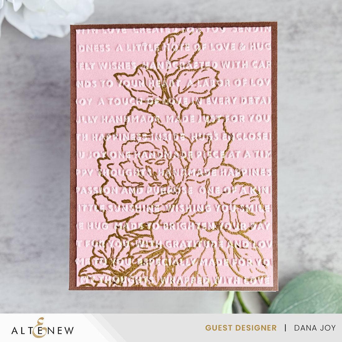 Altenew - 3D Embossing Folder - Handmade Happiness-ScrapbookPal