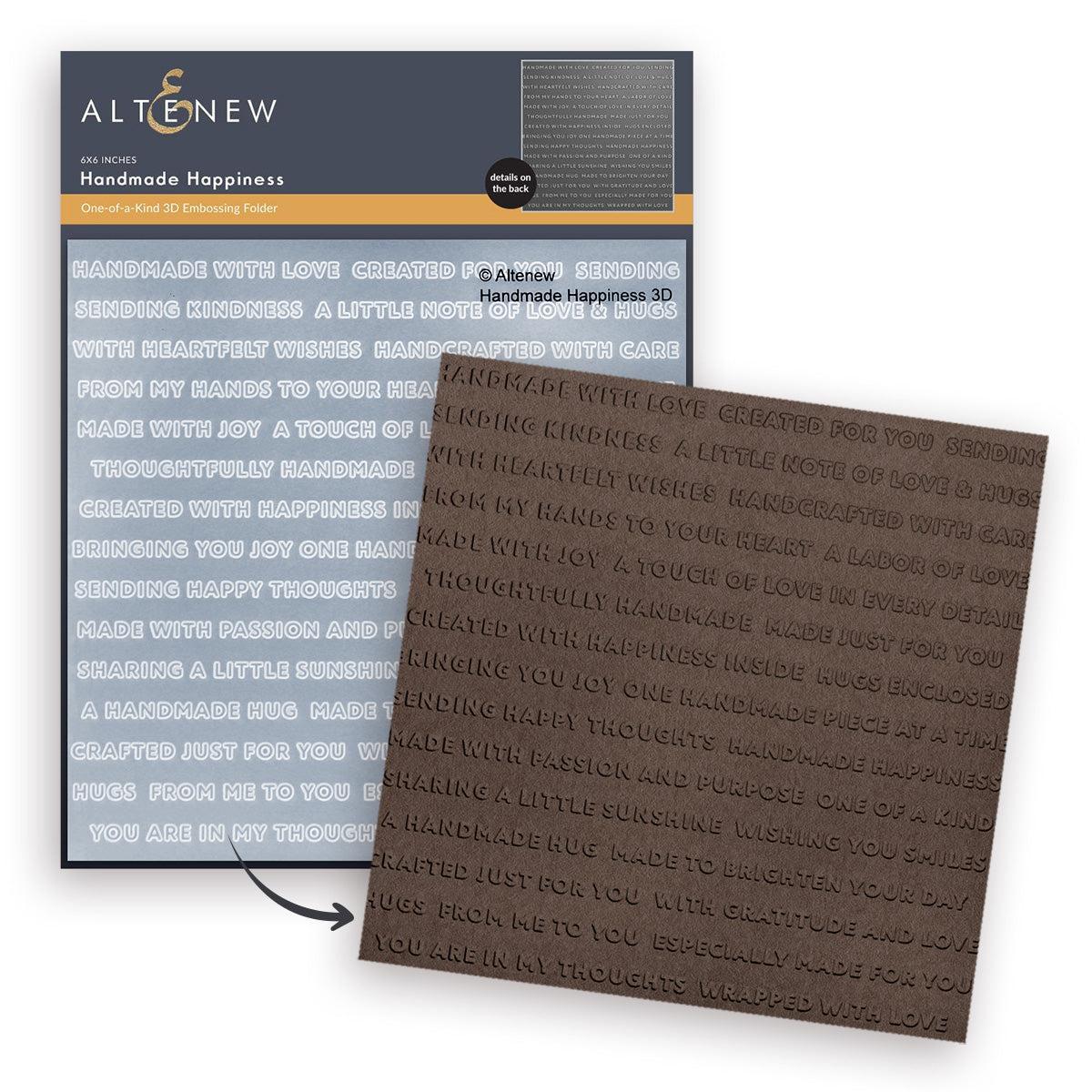 Altenew - 3D Embossing Folder - Handmade Happiness-ScrapbookPal