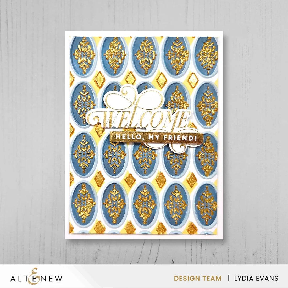Altenew - 3D Embossing Folder - Heirloom Filigree - Oval-ScrapbookPal