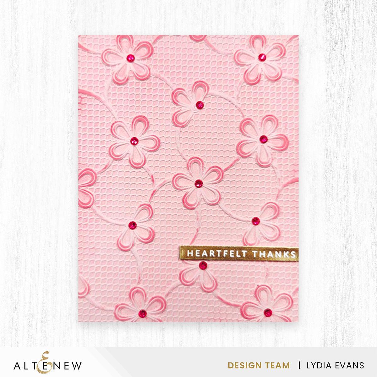 Altenew - 3D Embossing Folder - Lace Topped Petals-ScrapbookPal