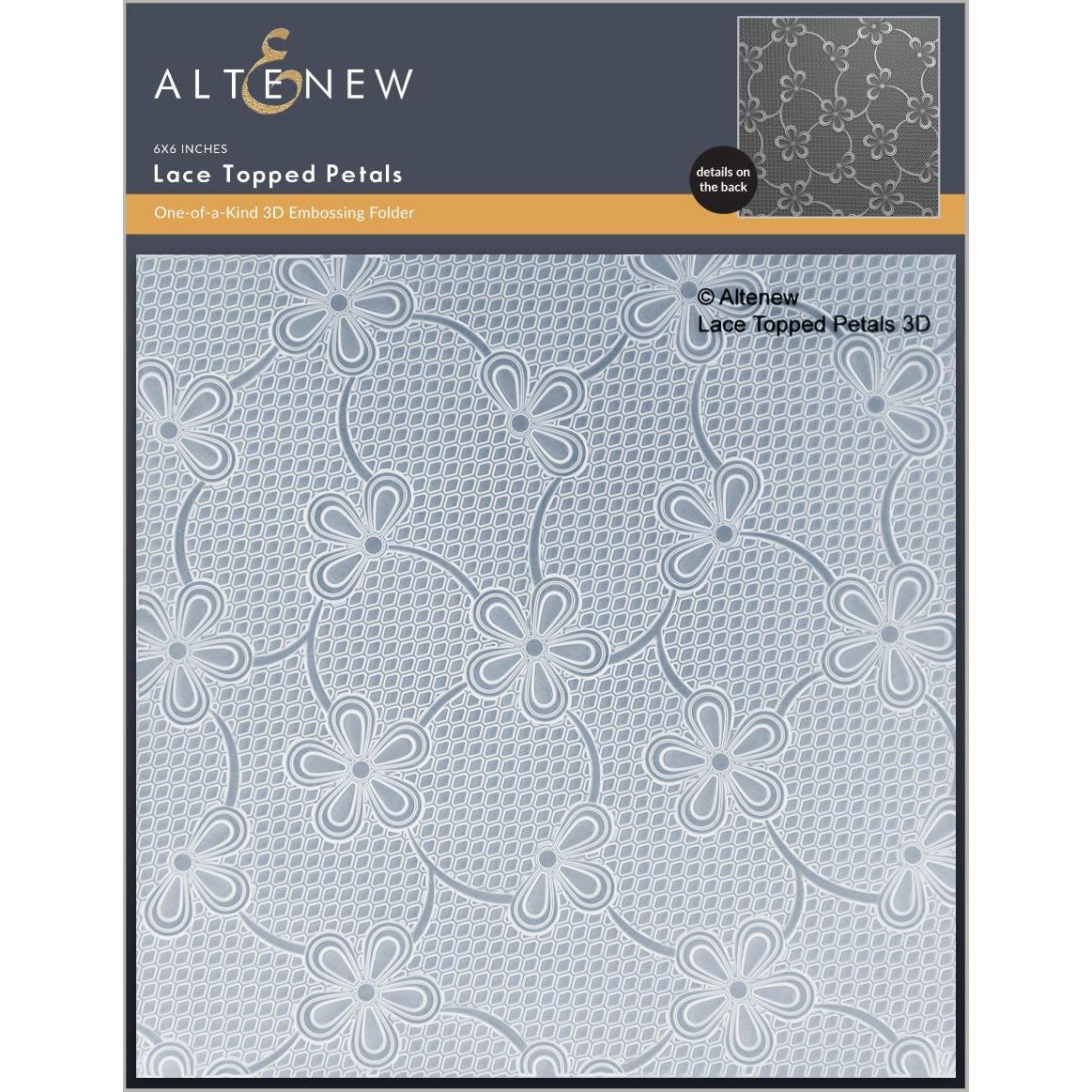 Altenew - 3D Embossing Folder - Lace Topped Petals-ScrapbookPal