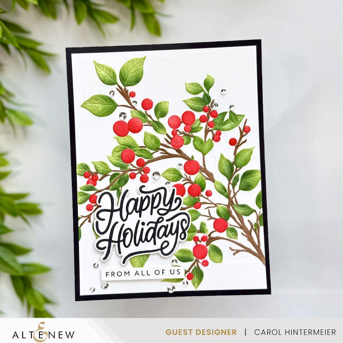 Altenew - 3D Embossing Folder - Lush Berry Branch-ScrapbookPal