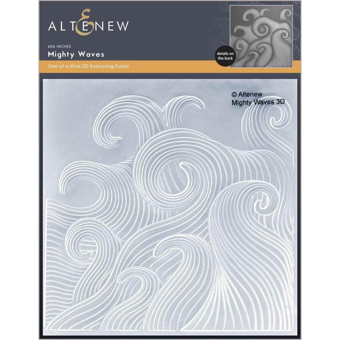 Altenew - 3D Embossing Folder - Mighty Waves-ScrapbookPal