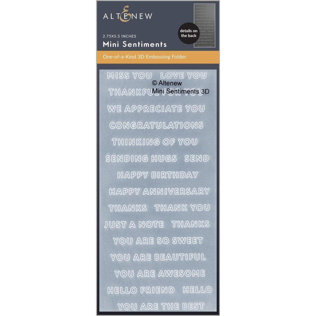Altenew - 3D Embossing Folder - Mini Sentiments-ScrapbookPal