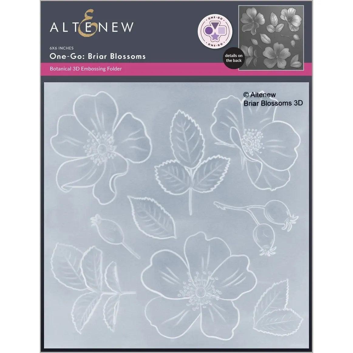 Altenew - 3D Embossing Folder - One-Go: Briar Blossoms-ScrapbookPal