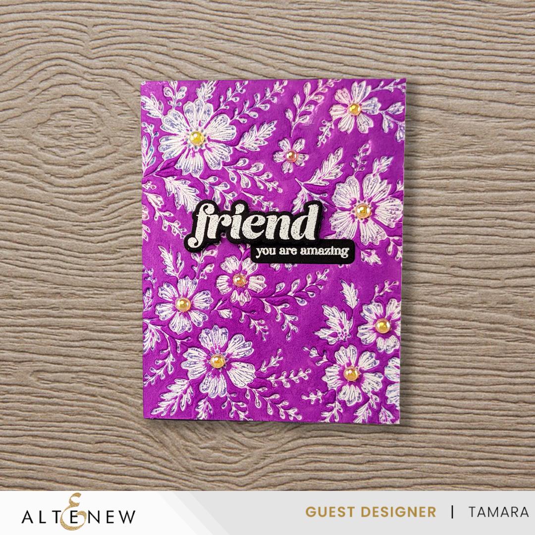 Altenew - 3D Embossing Folder - Piped Floral Lace-ScrapbookPal