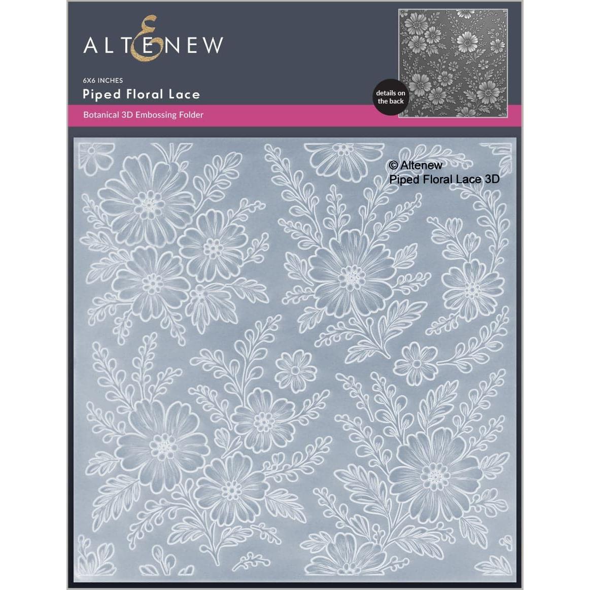Altenew - 3D Embossing Folder - Piped Floral Lace-ScrapbookPal