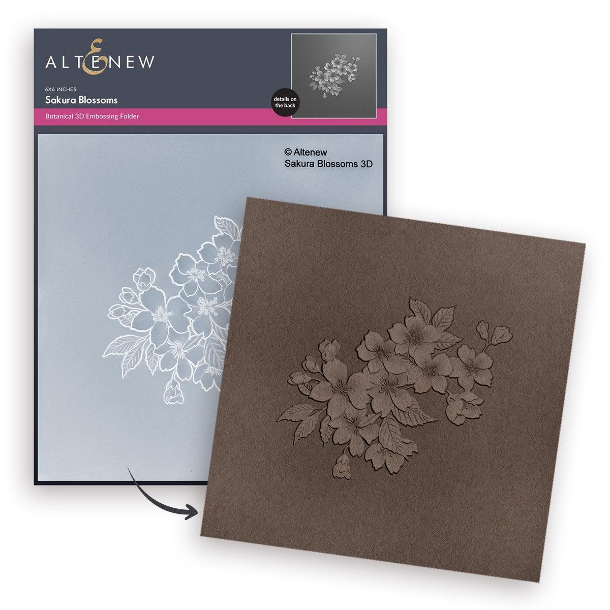 Altenew - 3D Embossing Folder - Sakura Blossoms-ScrapbookPal