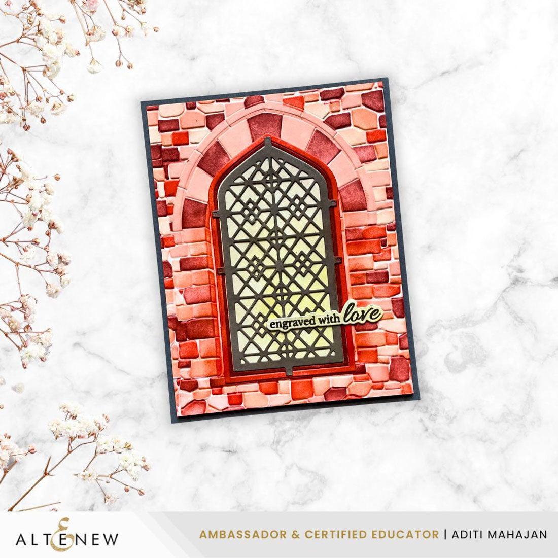 Altenew - 3D Embossing Folder & Stencils - Enchanted Castle Window ...