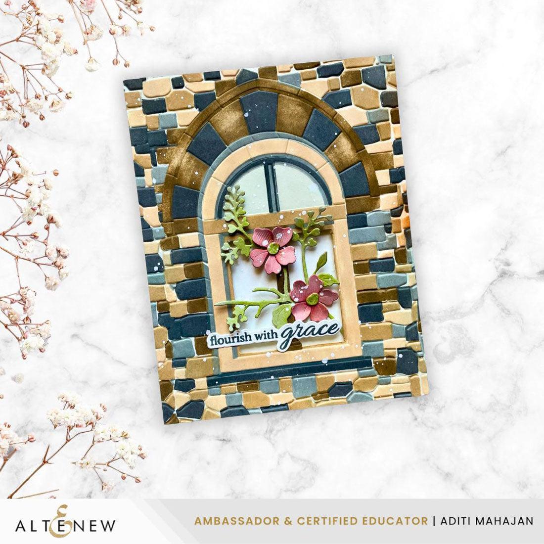 Altenew - 3D Embossing Folder &amp; Stencils - Enchanted Castle Window-ScrapbookPal