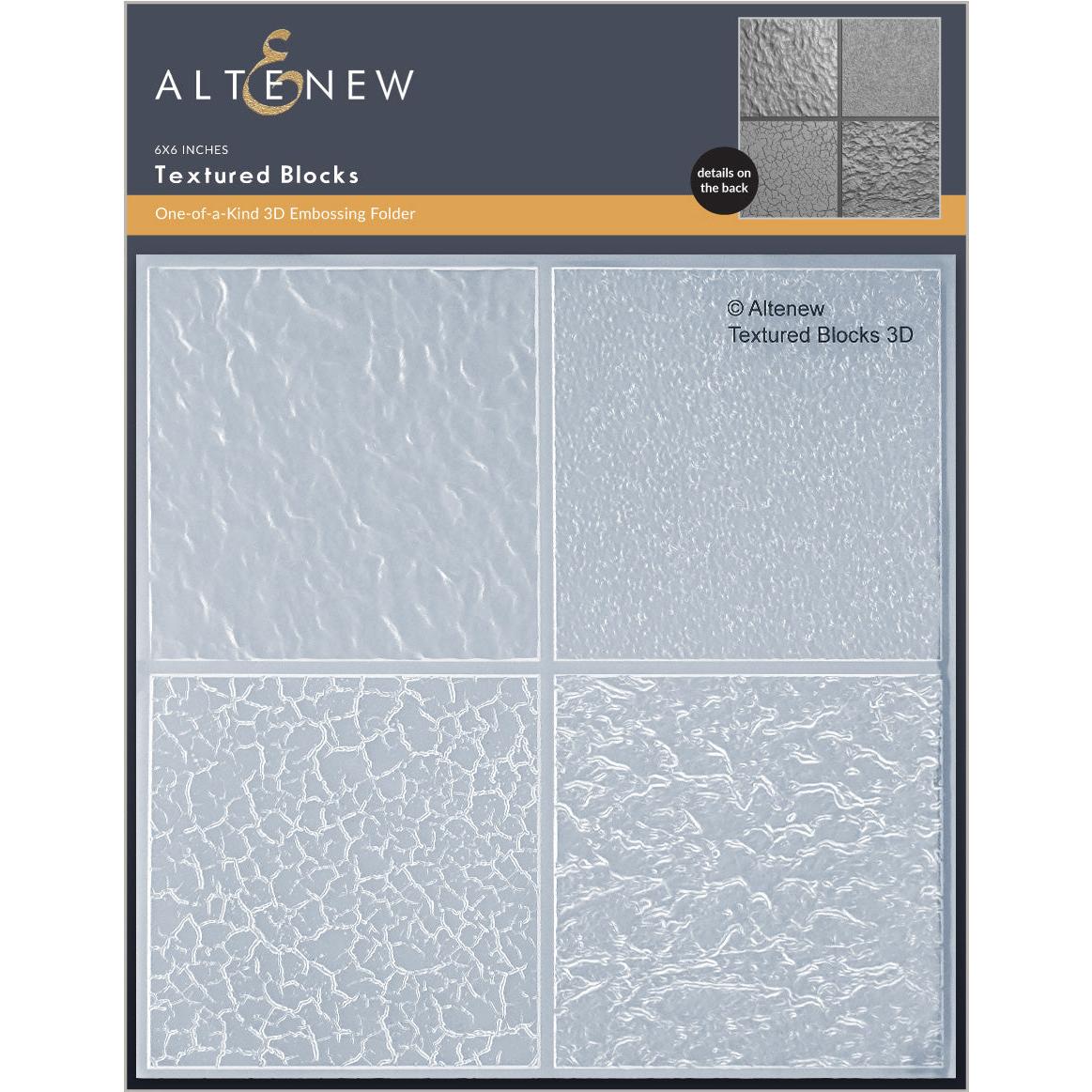 Altenew - 3D Embossing Folder - Textured Blocks-ScrapbookPal