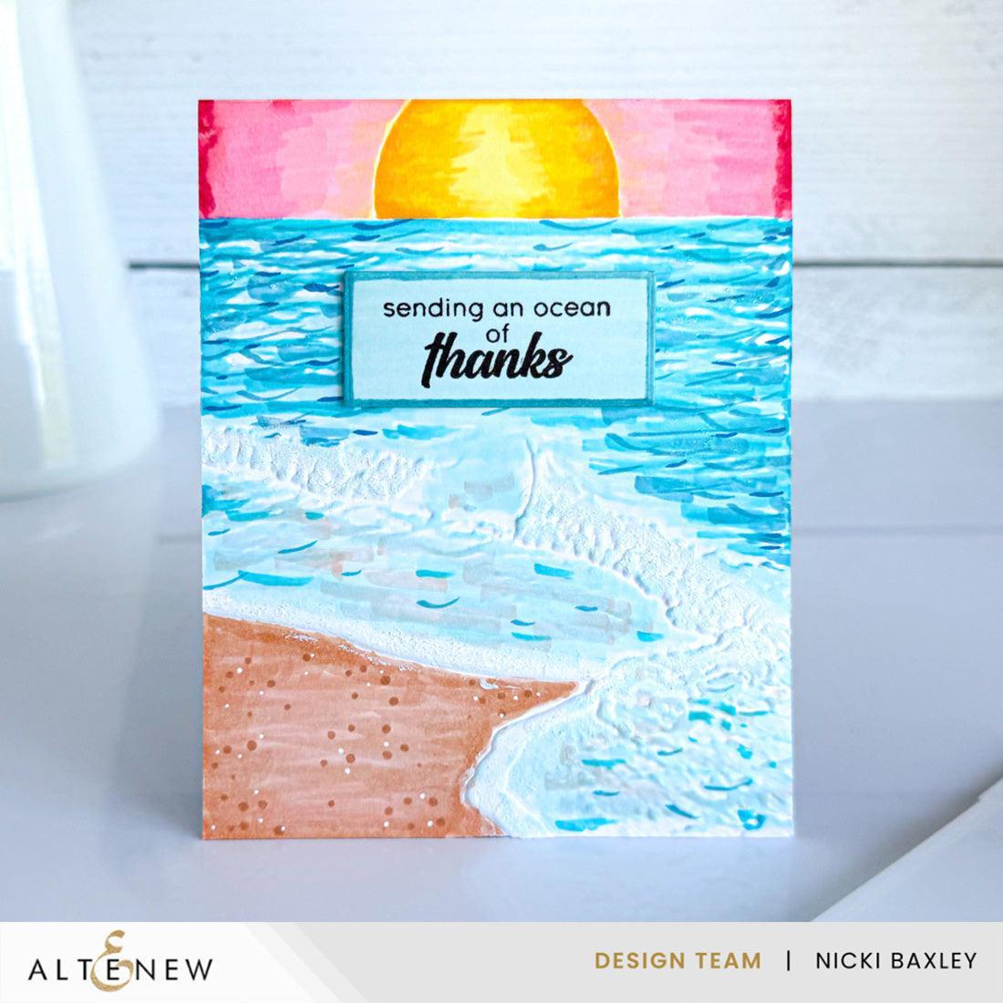 Altenew - 3D Embossing Folder - Whispering Waves-ScrapbookPal